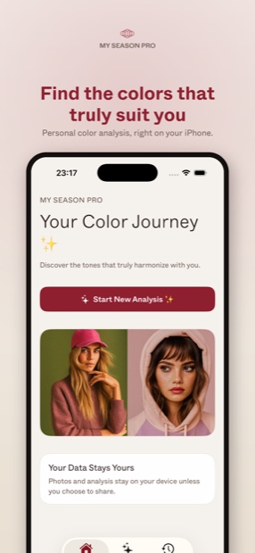 Find the colors that truly suit you — home screen